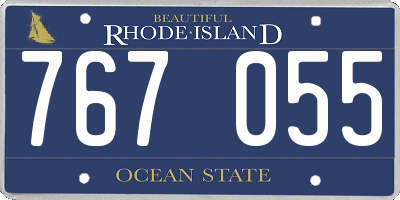 RI license plate 767055