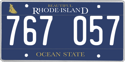 RI license plate 767057