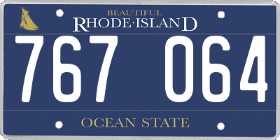 RI license plate 767064