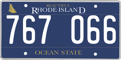 RI license plate 767066