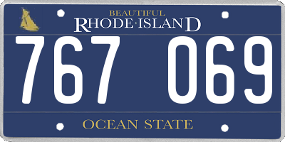 RI license plate 767069