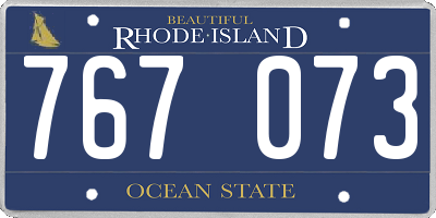 RI license plate 767073