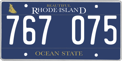RI license plate 767075