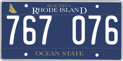 RI license plate 767076