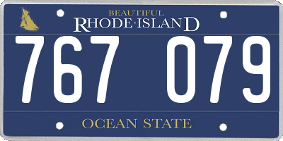 RI license plate 767079