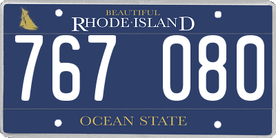 RI license plate 767080