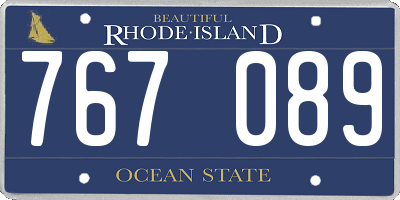 RI license plate 767089