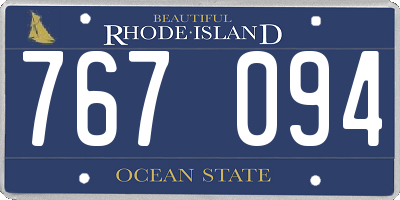 RI license plate 767094