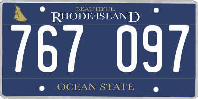 RI license plate 767097