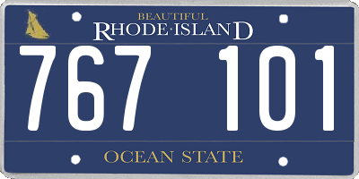 RI license plate 767101