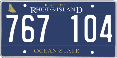 RI license plate 767104