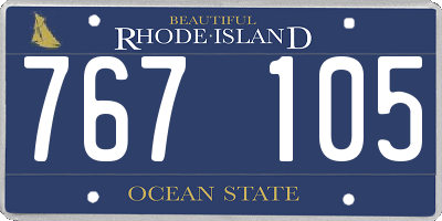 RI license plate 767105