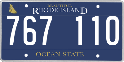 RI license plate 767110