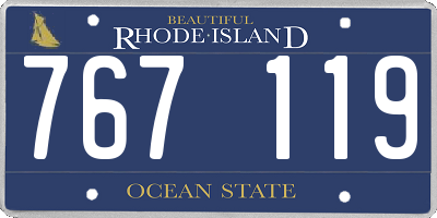 RI license plate 767119