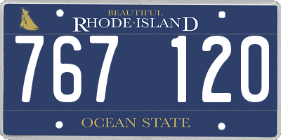 RI license plate 767120