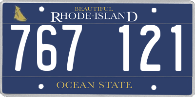 RI license plate 767121