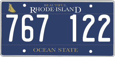 RI license plate 767122