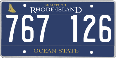 RI license plate 767126