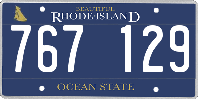 RI license plate 767129