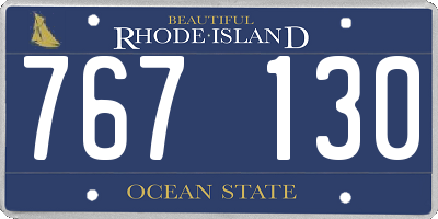 RI license plate 767130
