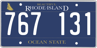 RI license plate 767131