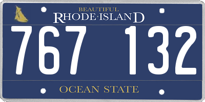 RI license plate 767132