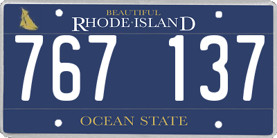 RI license plate 767137