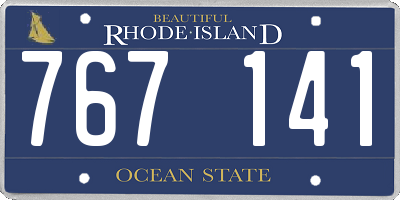 RI license plate 767141