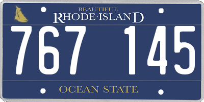 RI license plate 767145