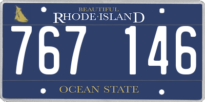 RI license plate 767146