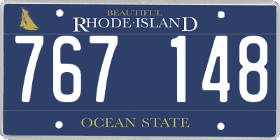 RI license plate 767148