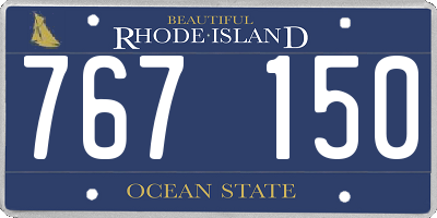 RI license plate 767150