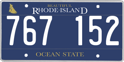 RI license plate 767152