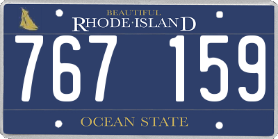 RI license plate 767159