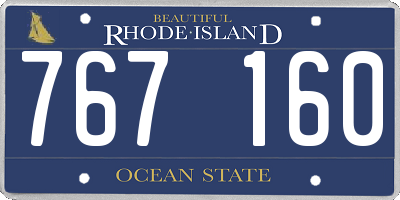 RI license plate 767160