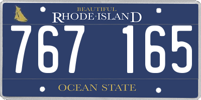 RI license plate 767165