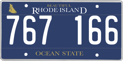 RI license plate 767166