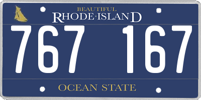 RI license plate 767167