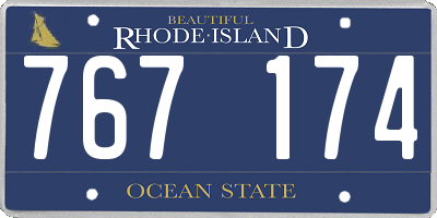 RI license plate 767174