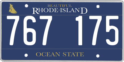 RI license plate 767175