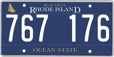 RI license plate 767176