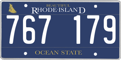 RI license plate 767179
