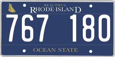 RI license plate 767180