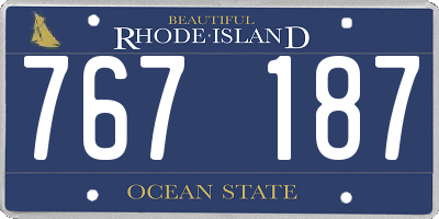RI license plate 767187