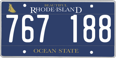 RI license plate 767188
