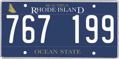 RI license plate 767199