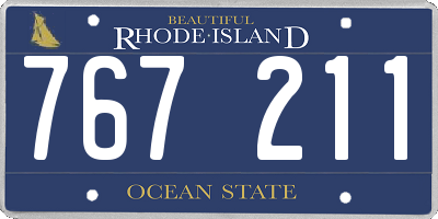 RI license plate 767211