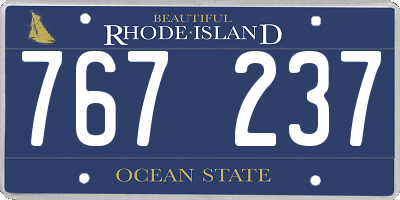 RI license plate 767237