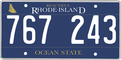 RI license plate 767243
