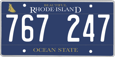 RI license plate 767247